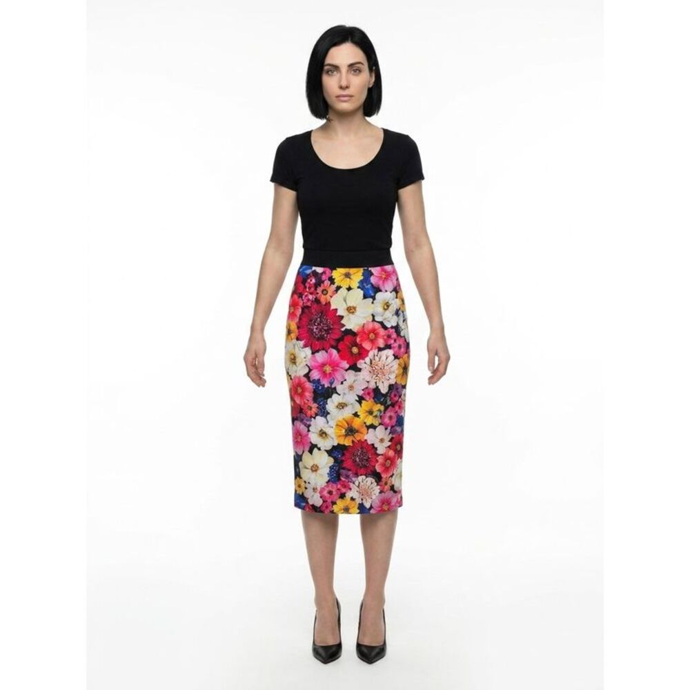 Dolce & Gabbana Multicolor Elastane Midi Women's Skirt